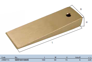 Đục mỏng 250x50x5x1.5mm Gedore GED1861002S