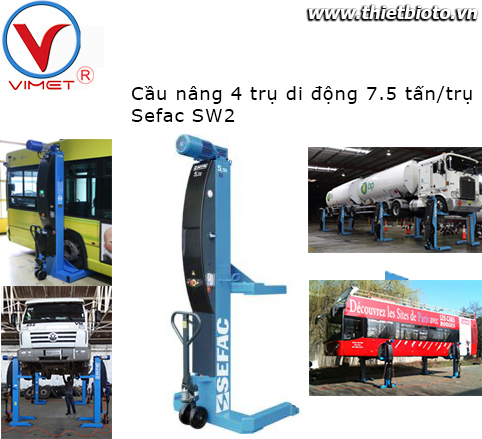 Cầu nâng 4 trụ độc lập Sefac SW2