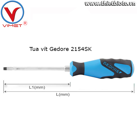 Tua vít dẹt 12mm Gedore 1845276 series 2154 SK